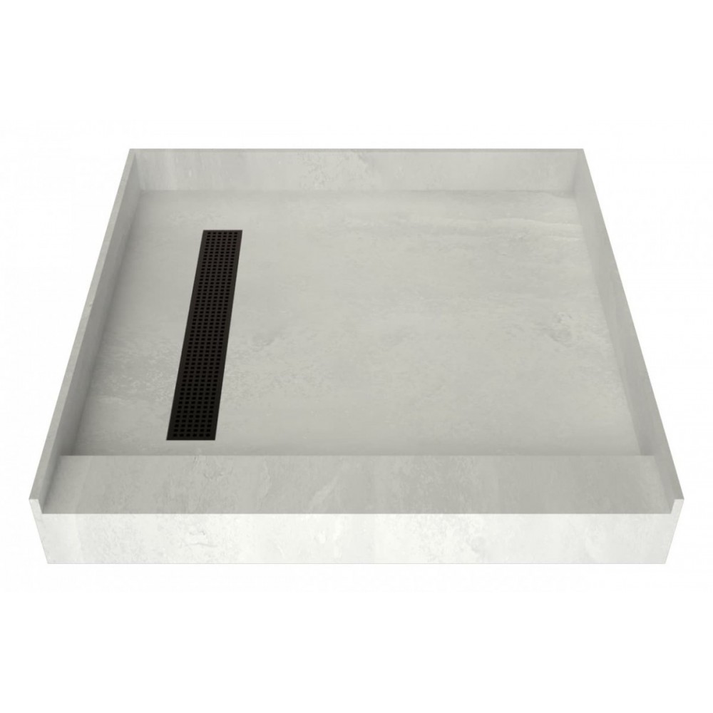 Redi Trench 42 x 42 Shower Pan Left Designer OB Trench