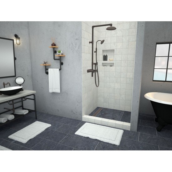 Redi Trench 42 x 42 Shower Pan Left Designer OB Trench