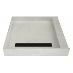 Redi Trench 42 x 42 Shower Pan Left Designer OB Trench