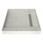 Redi Trench 42 x 42 Shower Pan Right Designer PC Trench