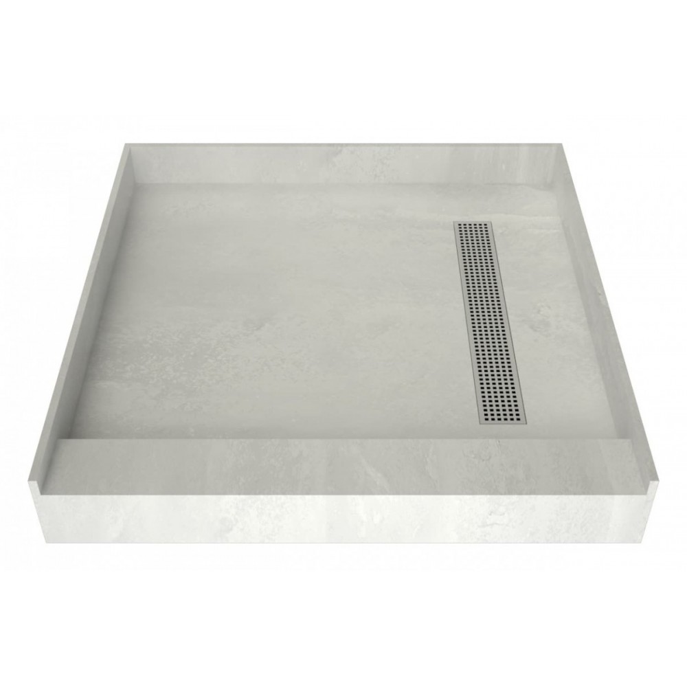 Redi Trench 42 x 42 Shower Pan Right Designer PC Trench