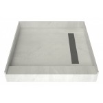 Redi Trench 42 x 42 Shower Pan Right Solid BN Trench