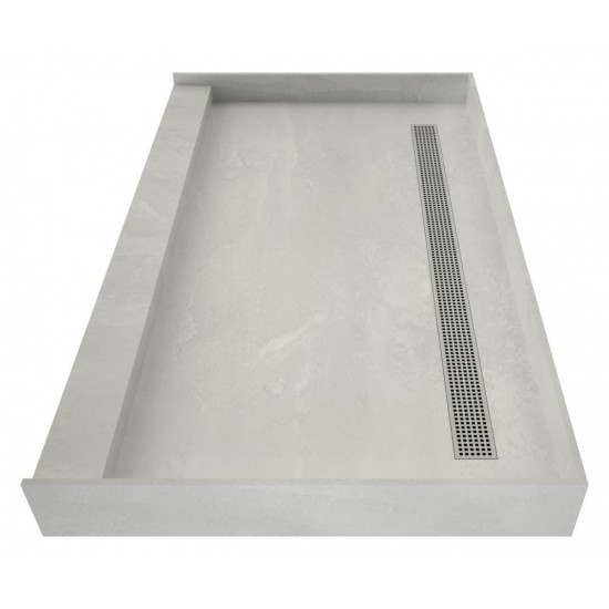 Redi Trench 48 x 72 Single Curb Shower Pan Back PC Trench