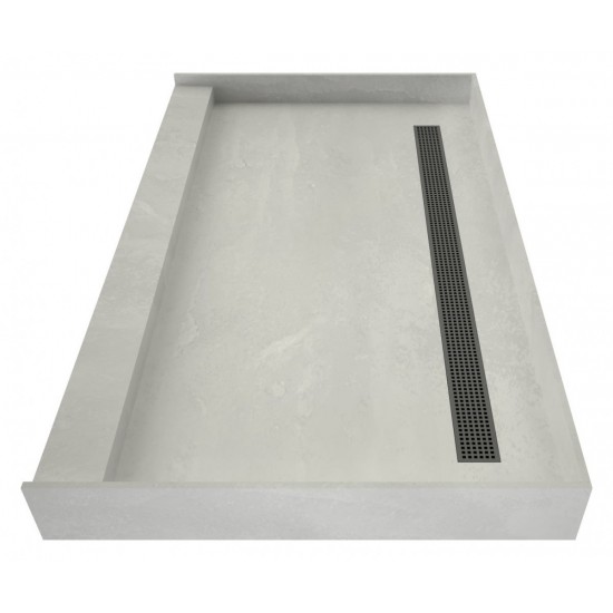 Redi Trench 48 x 72 Single Curb Shower Pan Back BN Trench