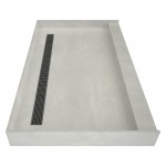 Redi Trench 48 x 72 Single Curb Shower Pan Back BN Trench