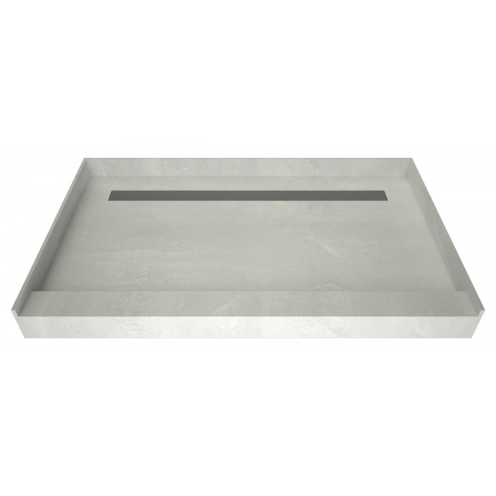 Redi Trench 48 x 72 Single Curb Shower Pan Back Tileable Trench