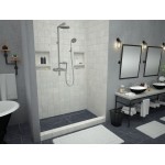 Redi Trench 48 x 72 Single Curb Shower Pan Back Tileable Trench