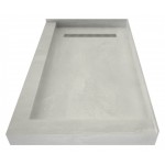 Redi Trench 30 x 48 Shower Pan Left PC Trench R Dual Curb