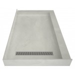 Redi Trench 30 x 48 Shower Pan Left PC Trench R Dual Curb