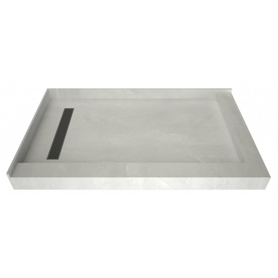 Redi Trench 30 x 48 Shower Pan Left BN Trench R Dual Curb