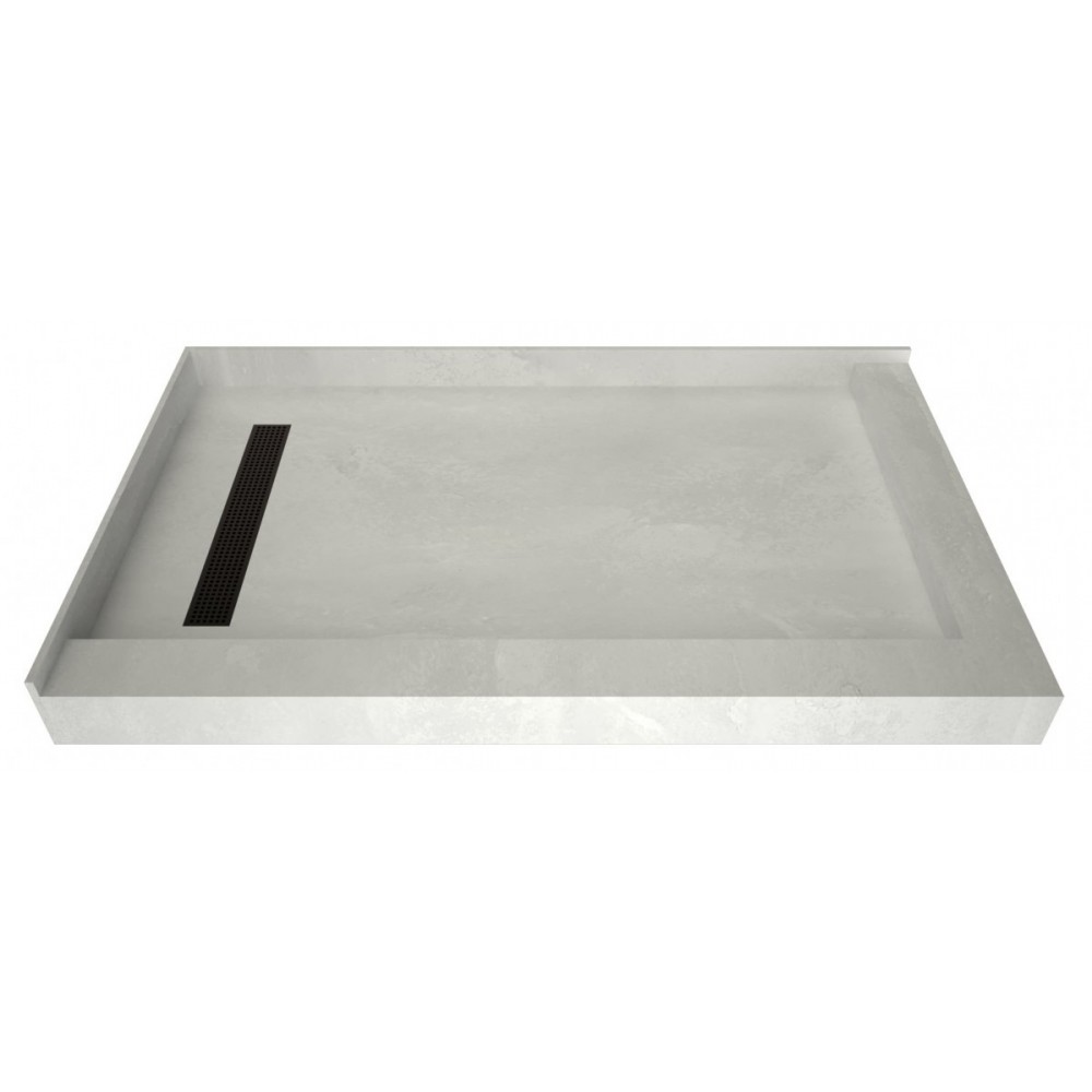 Redi Trench 30 x 48 Shower Pan Left OB Trench R Dual Curb