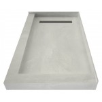 Redi Trench 30 x 48 Pan Left Solid BN Trench R Dual Curb