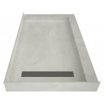 Redi Trench 30 x 48 Pan Left Solid BN Trench R Dual Curb