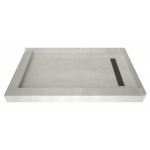 Redi Trench 30 x 48 Shower Pan Right BN Trench L Dual Curb