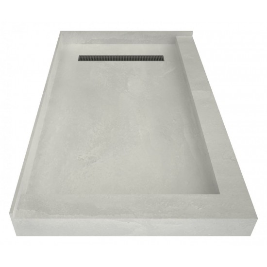 Redi Trench 30 x 48 Shower Pan Right BN Trench L Dual Curb