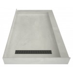 Redi Trench 30 x 60 Shower Pan Left BN Trench R Dual Curb