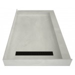 Redi Trench 30 x 60 Shower Pan Left OB Trench R Dual Curb