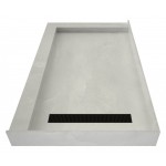 Redi Trench 32 x 60 Shower Pan Right OB Trench L Dual Curb