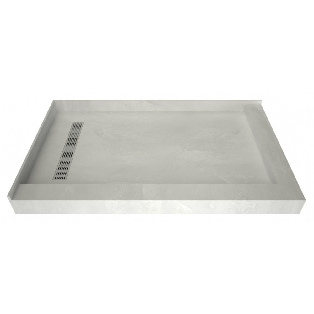 Redi Trench 33 x 60 Shower Pan Left PC Trench R Dual Curb