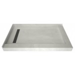 Redi Trench 33 x 60 Shower Pan Left BN Trench R Dual Curb