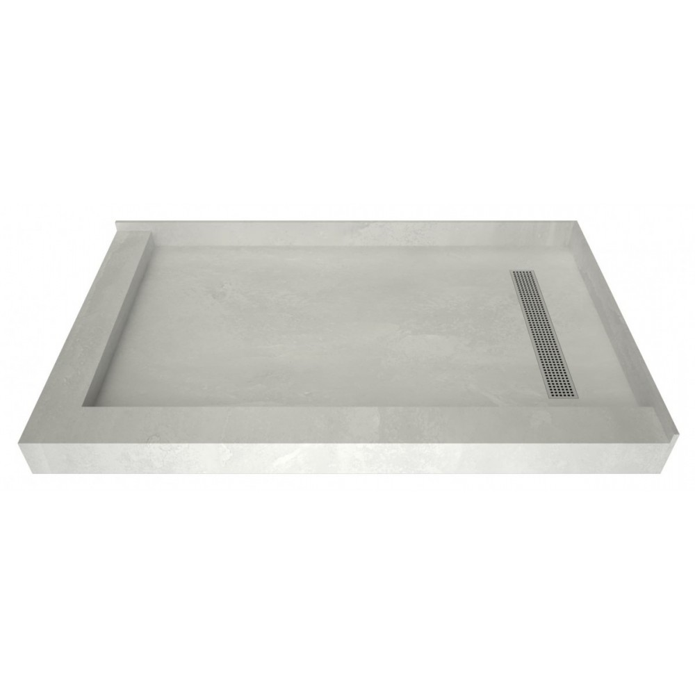 Redi Trench 33 x 60 Shower Pan Right PC Trench L Dual Curb