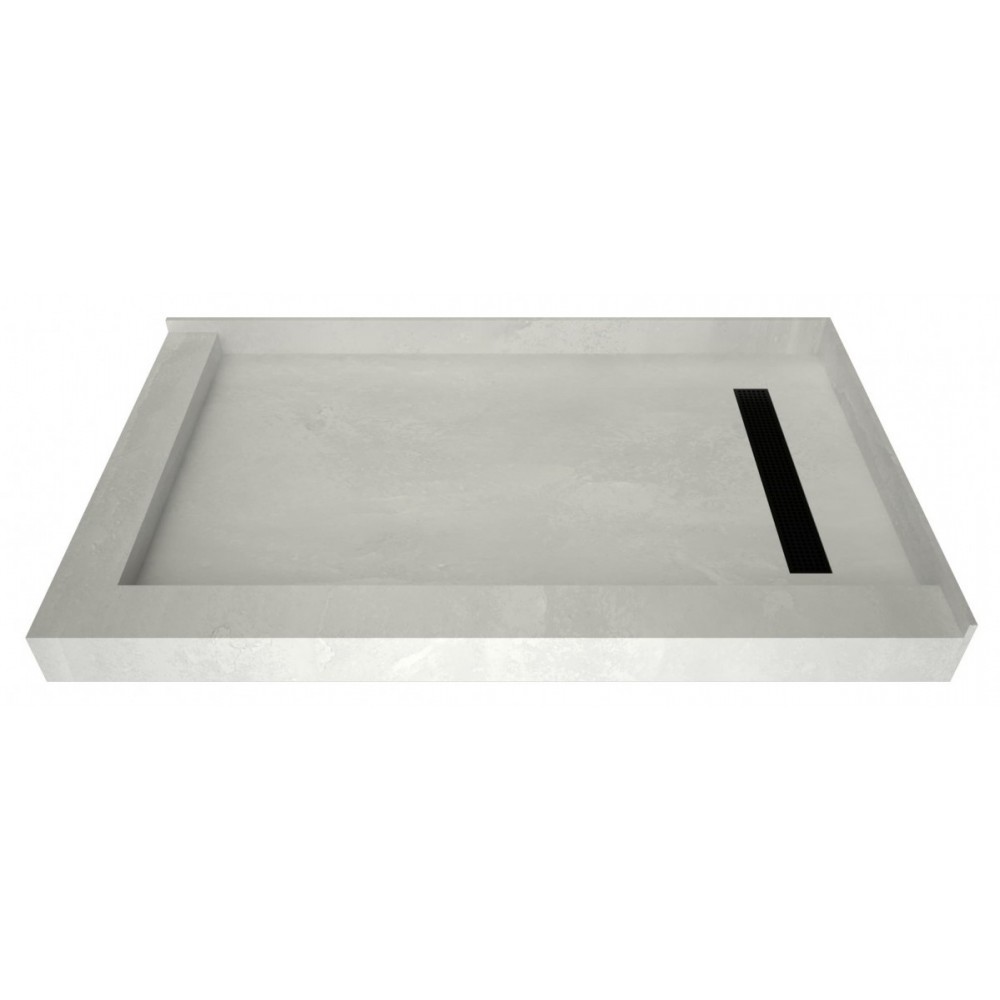 Redi Trench 33 x 60 Shower Pan Right MB Trench L Dual Curb