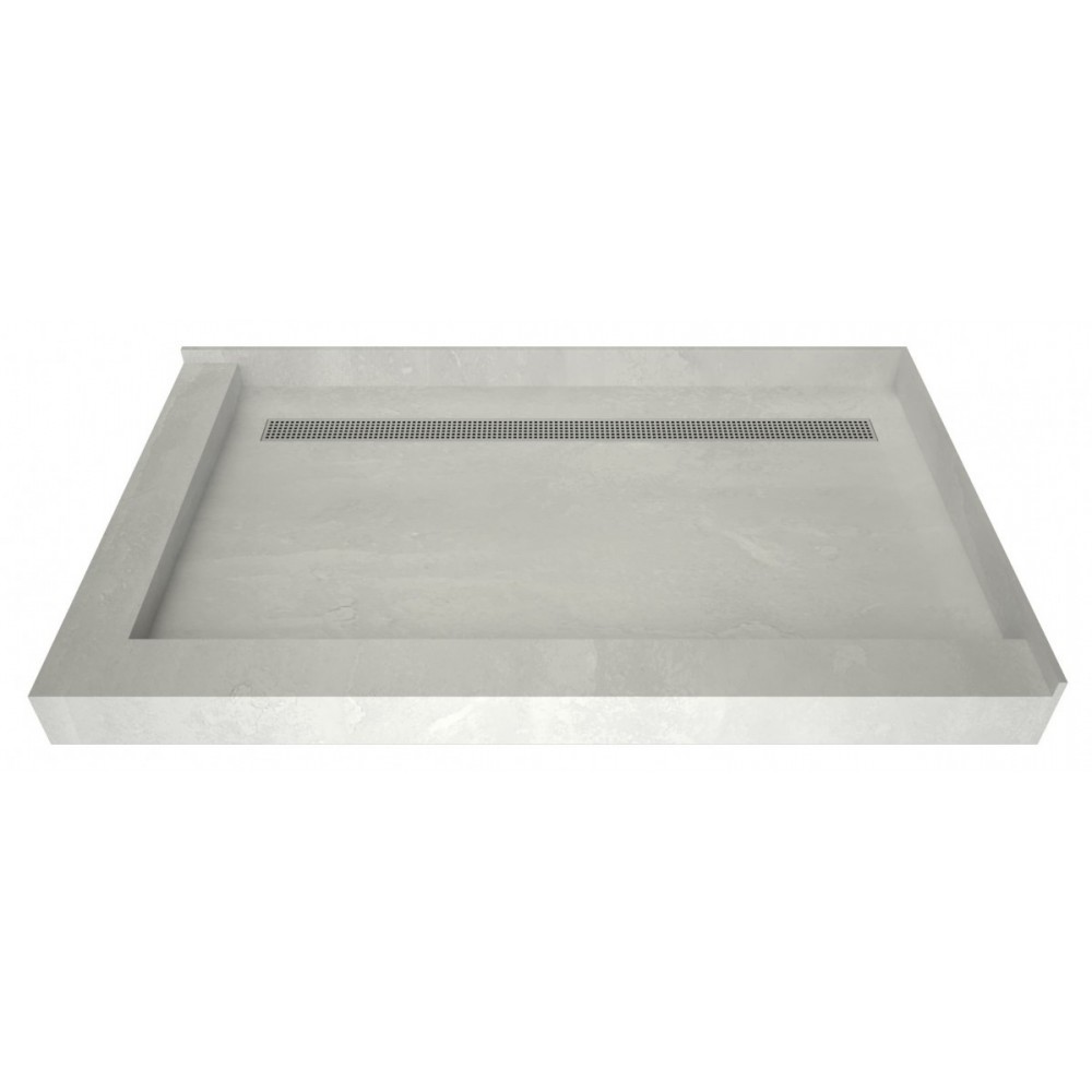 Redi Trench 34 x 48 Shower Pan Back PC Trench L Dual Curb