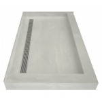 Redi Trench 34 x 48 Shower Pan Back PC Trench L Dual Curb