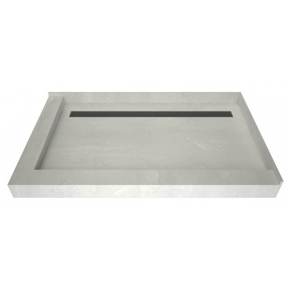 Redi Trench 34 x 48 Shower Pan Back BN Trench L Dual Curb