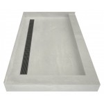 Redi Trench 34 x 48 Shower Pan Back BN Trench L Dual Curb