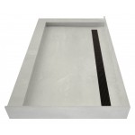 Redi Trench 34 x 48 Shower Pan Back OB Trench L Dual Curb