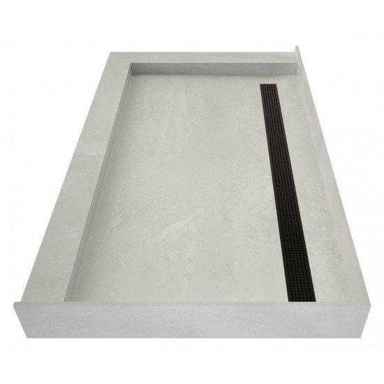 Redi Trench 34 x 48 Shower Pan Back OB Trench L Dual Curb