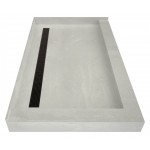 Redi Trench 34 x 48 Shower Pan Back OB Trench L Dual Curb