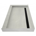 Redi Trench 34 x 48 Shower Pan Back MB Trench L Dual Curb