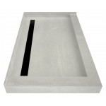 Redi Trench 34 x 48 Shower Pan Back MB Trench L Dual Curb