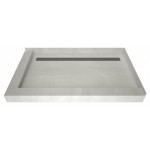 Redi Trench 34 x 48 Shower Pan Back Solid BN Trench L Dual Curb