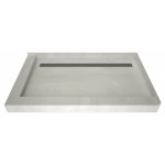 Redi Trench 34 x 48 Shower Pan Back Tileable Trench L Dual Curb