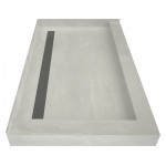 Redi Trench 34 x 48 Shower Pan Back Tileable Trench L Dual Curb