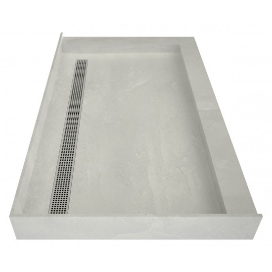 Redi Trench 34 x 48 Shower Pan Back PC Trench R Dual Curb