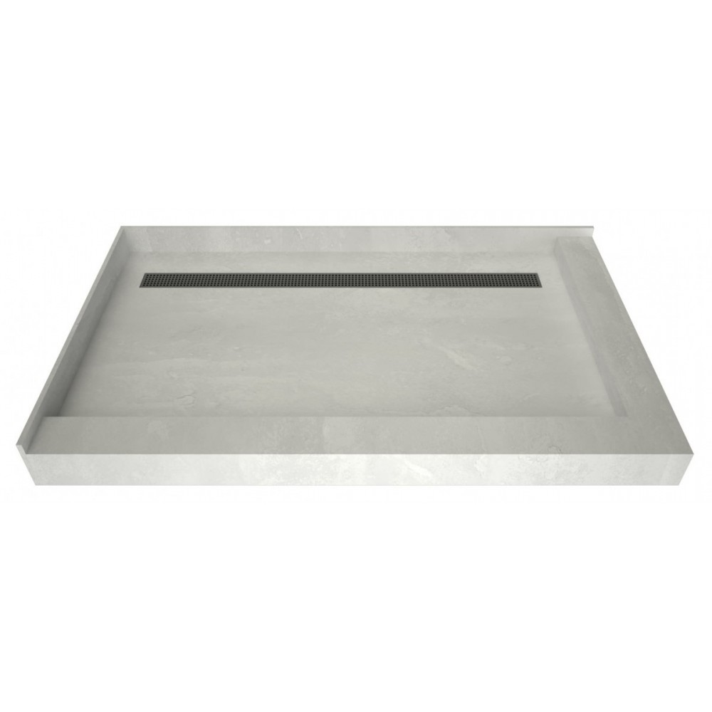 Redi Trench 34 x 48 Shower Pan Back BN Trench R Dual Curb