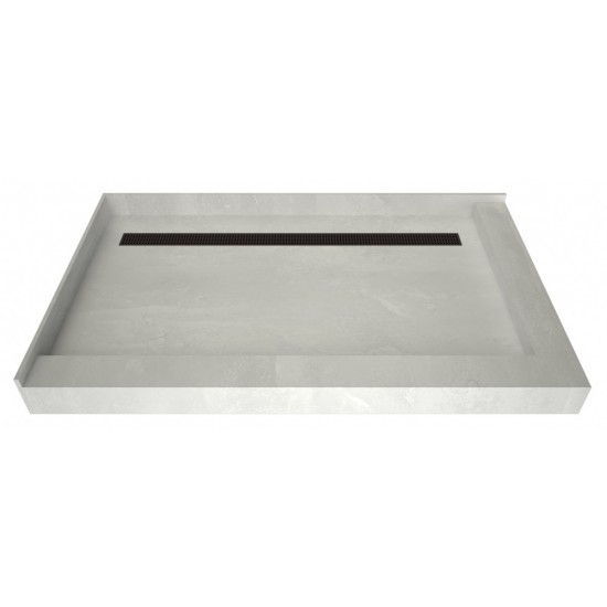 Redi Trench 34 x 48 Shower Pan Back OB Trench R Dual Curb