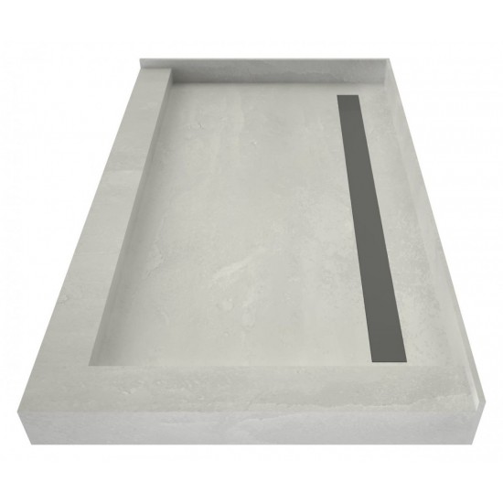 Redi Trench 34 x 48 Shower Pan Back Solid BN Trench R Dual Curb