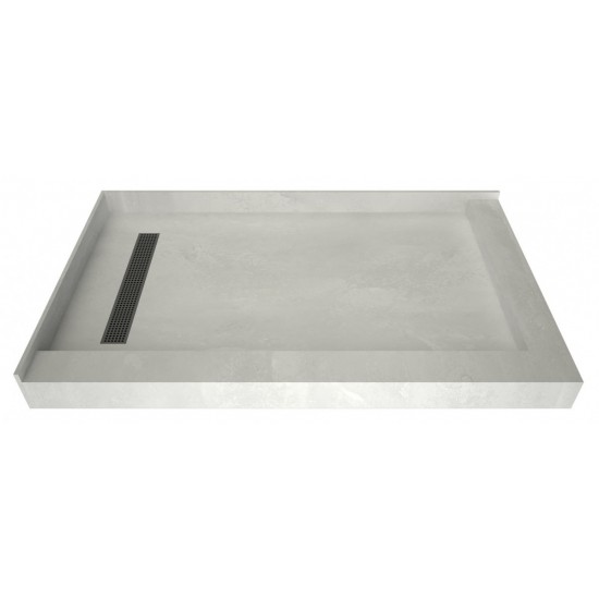 Redi Trench 36 x 72 Shower Pan Left BN Trench R Dual Curb
