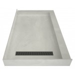 Redi Trench 36 x 72 Shower Pan Left BN Trench R Dual Curb