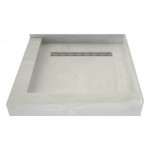 Redi Trench 42 x 42 Shower Pan Left PC Trench R Dual Curb