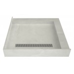 Redi Trench 42 x 42 Shower Pan Left PC Trench R Dual Curb