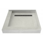 Redi Trench 42 x 42 Shower Pan Left BN Trench R Dual Curb