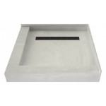 Redi Trench 42 x 42 Shower Pan Left OB Trench R Dual Curb