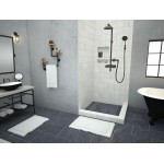 Redi Trench 42 x 42 Shower Pan Left OB Trench R Dual Curb