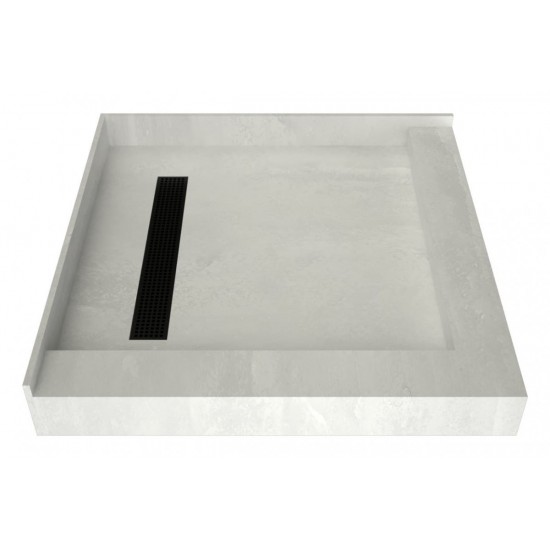 Redi Trench 42 x 42 Shower Pan Left MB Trench R Dual Curb